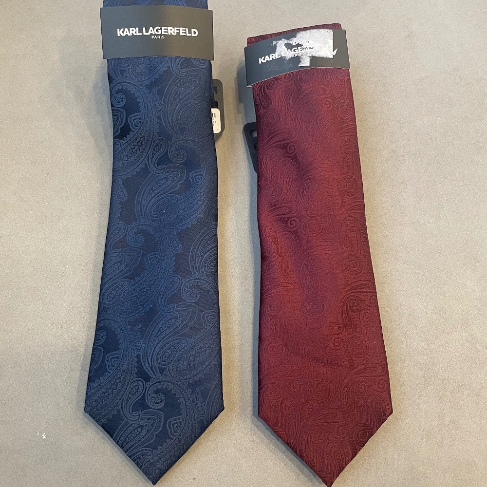$160 Karl Lagerfeld Paris Ties Paisley Embossed Men’s